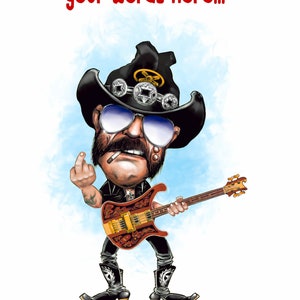 Lemmy Flipping the Finger - schwere Metallkarte