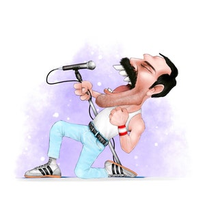 Queen / Freddie Mercury Personalised Greetings Card