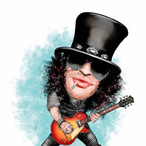 Slash déchirant sur sa guitare - carte de voeux de rock lourd