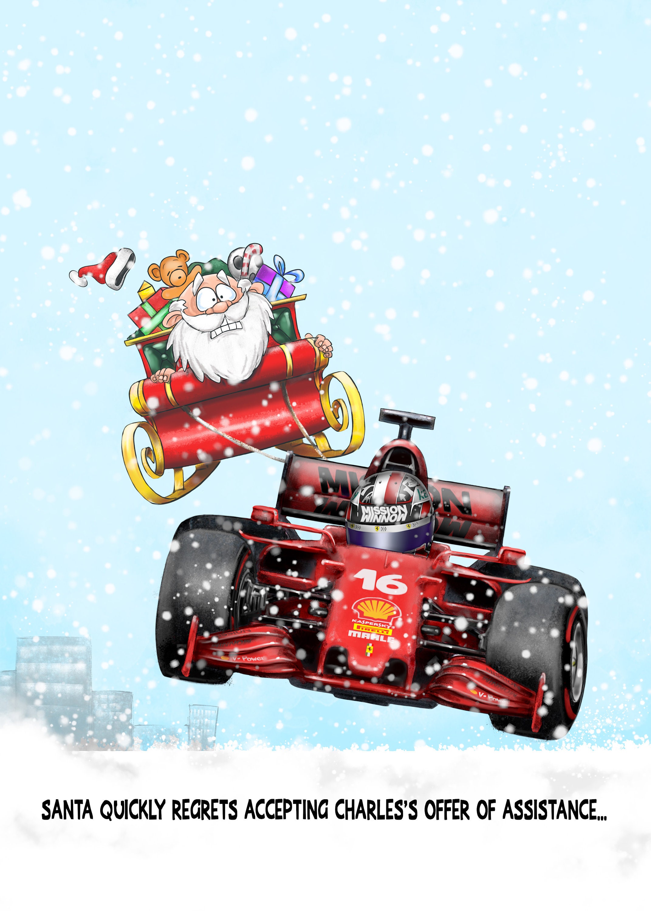 シャルル・ルクレール F1 クリスマス / ホリデー / クリスマスカード 