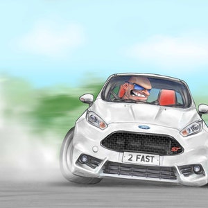 Ford Fiesta ST gepersonaliseerde wenskaart