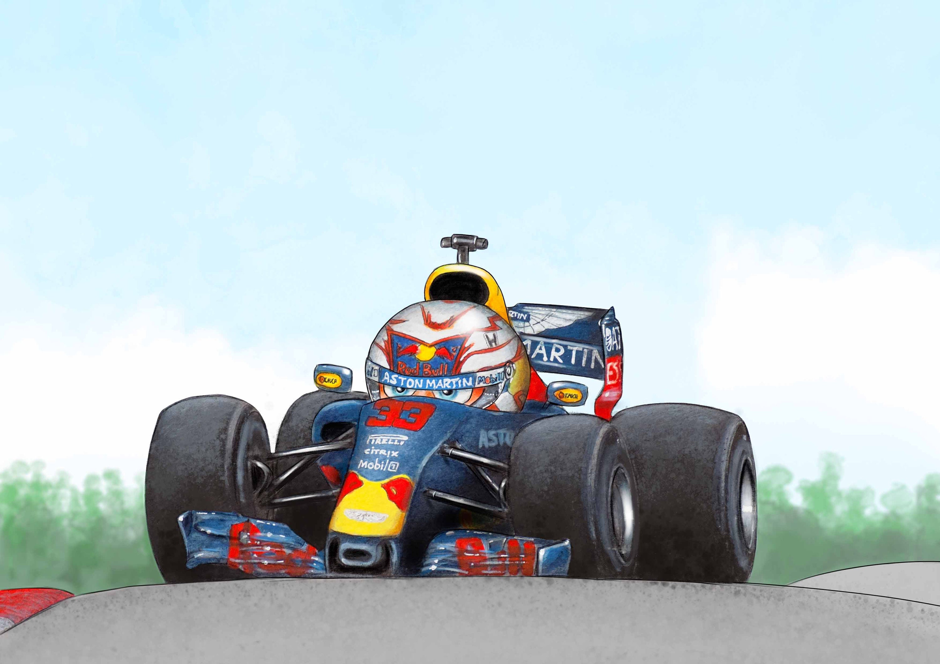 Max Verstappen Personalised Formula One Greetings Card - Etsy