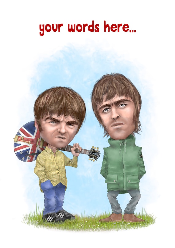 Personalised Oasis / Liam Gallagher / Noel Gallagher Greetings