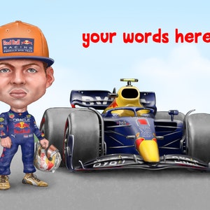 Max Verstappen personalisierte F1-Grußkarte