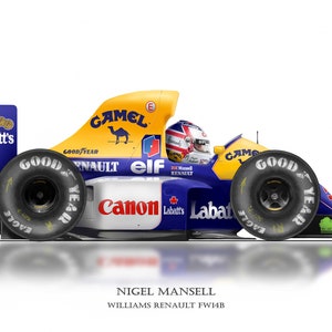 Nigel Mansell personalisierte F1-Motorsport-Karte