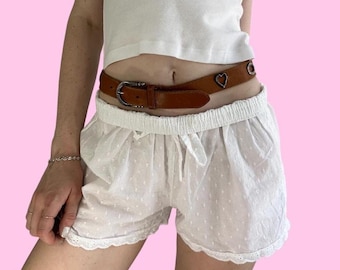 Vintage Brown Silver Embellished Heart Geometric Leather Western Belt