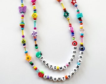 Handmade Beaded Name Necklace: Personalized Word Jewelry