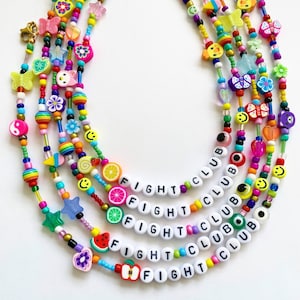 Handmade Beaded Necklace, Beaded Name Necklace, Name Necklace, Personalized Necklace, Beaded Choker, Rainbow Necklace, Custom Necklace image 4