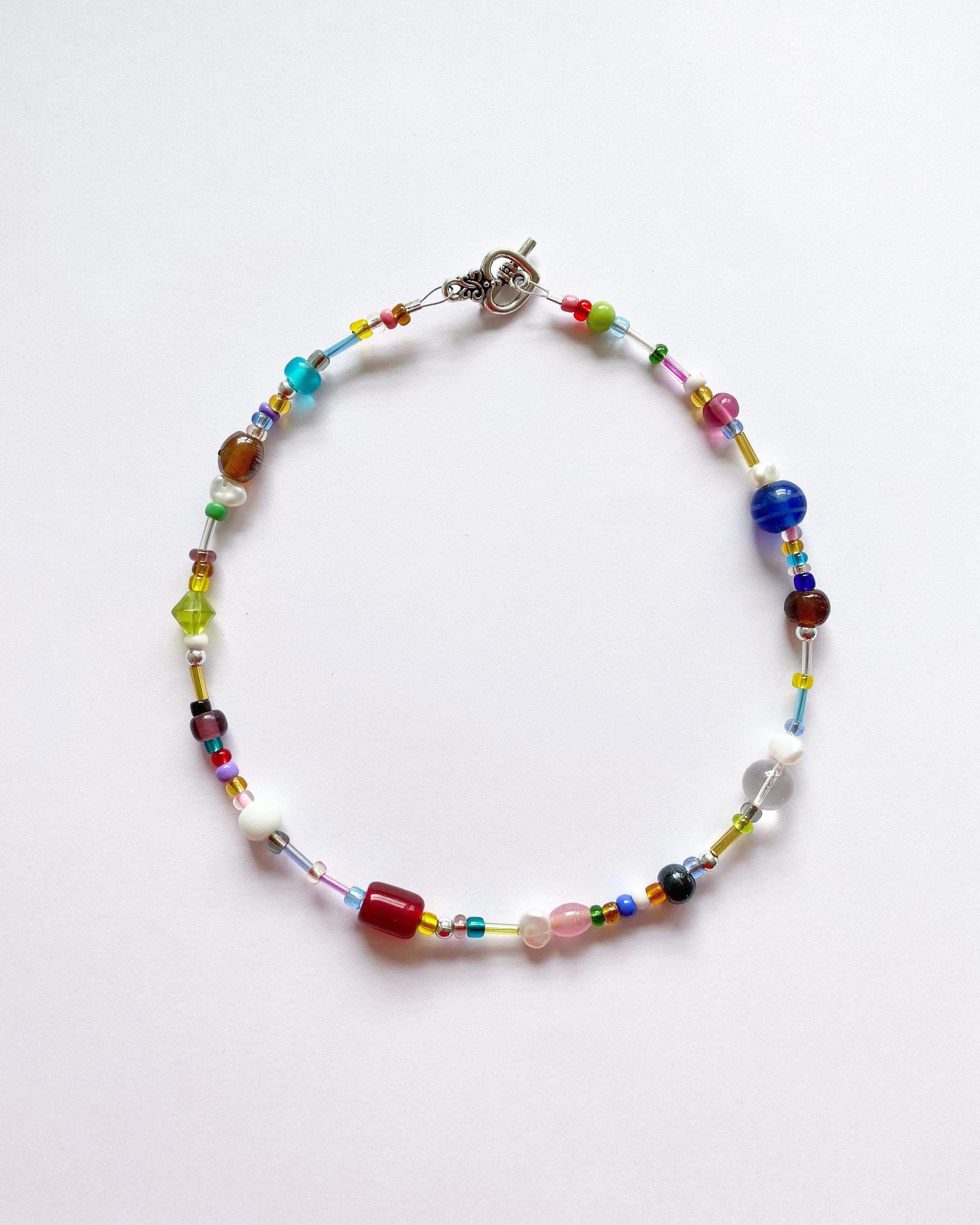 Colares de pérolas de água doce, colar de contas de vidro, colar de camadas, colar, colar delicado, colar de contas da moda, colar de miçangas
