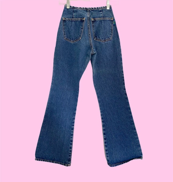 Vintage Y2K Medium Wash Mid Rise Flare Leg Jeans … - image 2