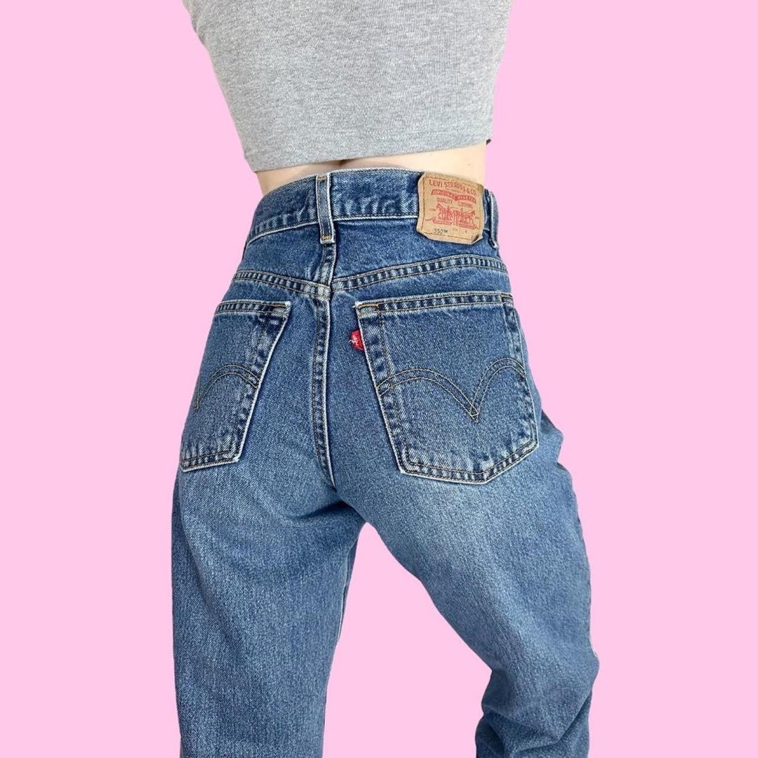 デニム+ジーンズ Levi's 550 Relaxed Fit Jeans W36 L32 Y2K Y2K Levi's 550 Relaxed Fit Jeans Size 8 W29 W30 - Etsy