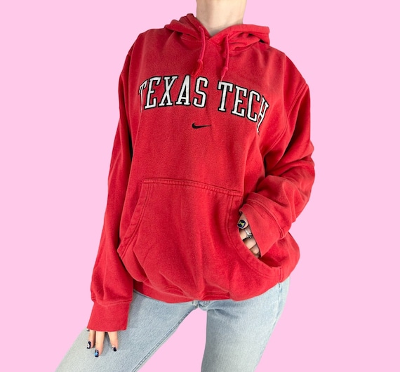 Vintage Y2K Texas Tech Nike Swoosh Hoodie Sweatsh… - image 2