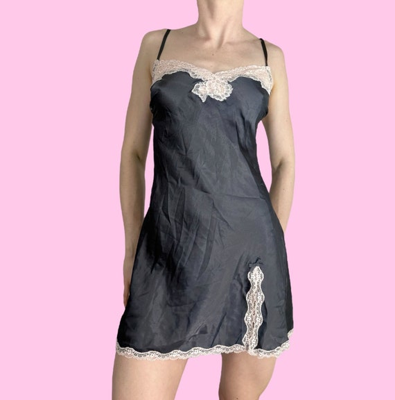 chinese dress ladies Lace Trim Mini Slip Dress