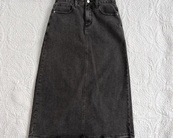 Faded black/grey denim low rise skirt by BDG size XS