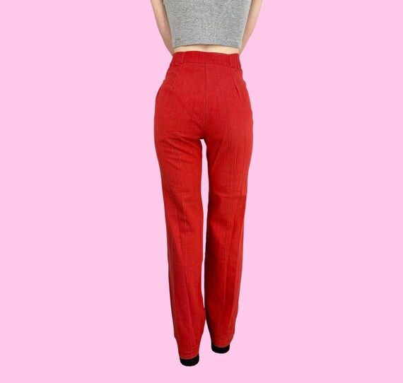 Vintage 70s Wrangler Red Bell Bottom Flare Pants … - image 3