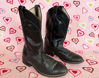 Texas All American Made USA Black Cowboy Boots Size 9 1/2 D Western The Gambler 2.0 Cowboy Boots - Only $149.99! | TikTok main image 4