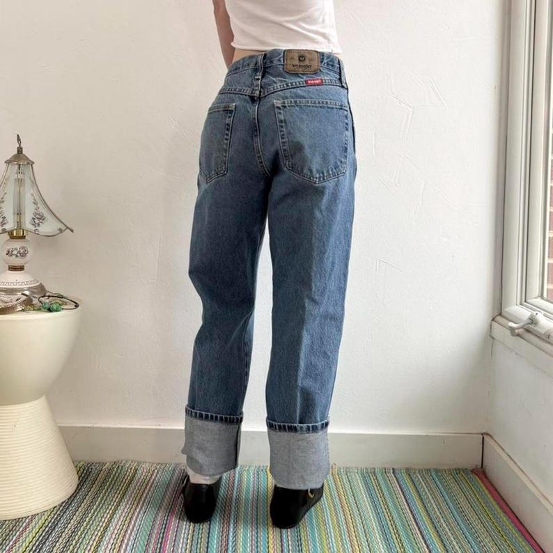 Vintage medium wash loose fit dad jeans by Wrangler W29/30 image 1
