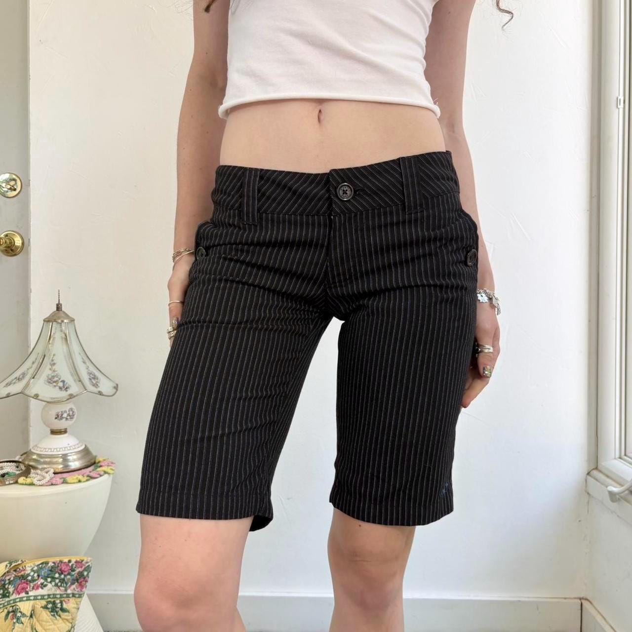 Y2k Striped Shorts - Etsy