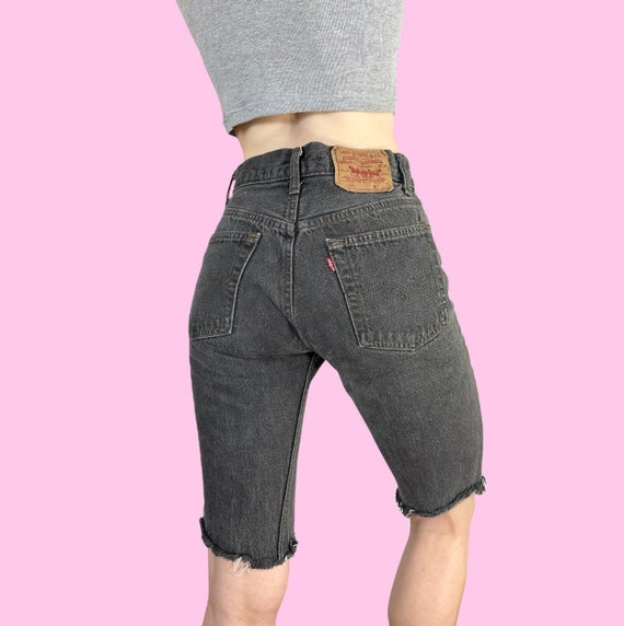 Vintage 90s Levi’s 501 Grey Cut Off Shorts W27 - image 1