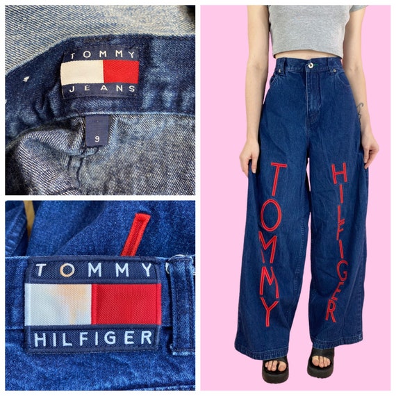 Vintage 90s Y2K Tommy Jeans Mega Wide Baggy Leg S… - image 4