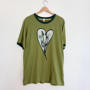 The Smashing Pumpkins Tシャツ グリーン M The Smashing Pumpkins Distressed Heart Heather Green Adult T-shirt