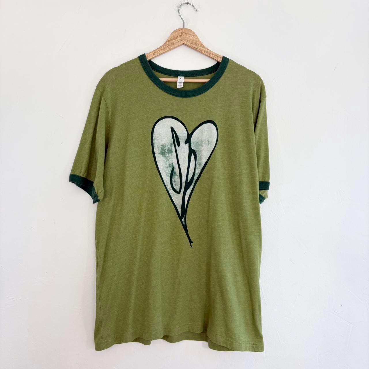 Vintage Bella+canvas the Smashing Pumpkins Green Ringer T-shirt