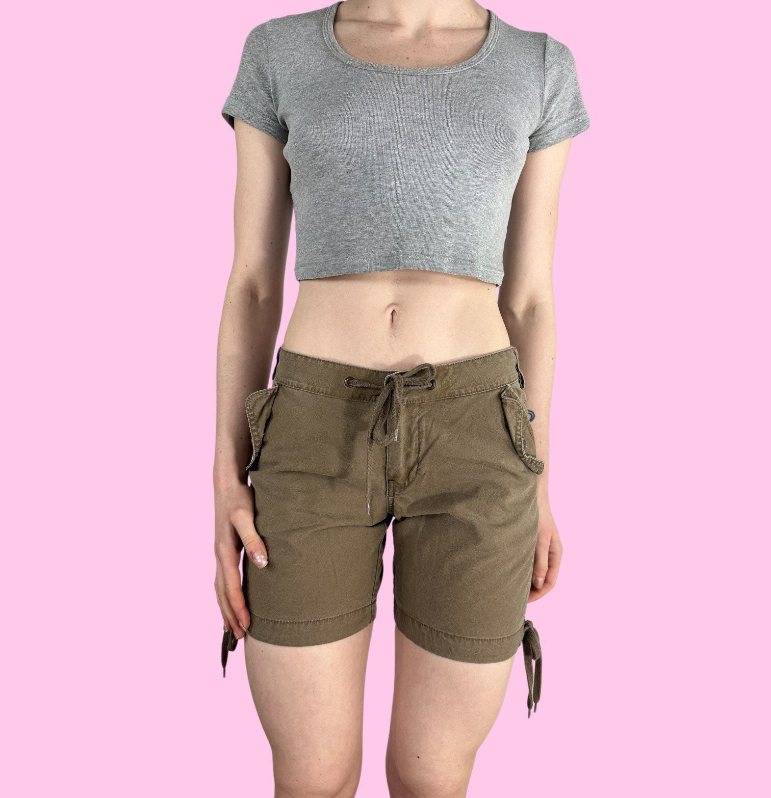 Y2K Union Bay Brown Fairy Grunge Cargo Shorts Size 0 W27 - Etsy