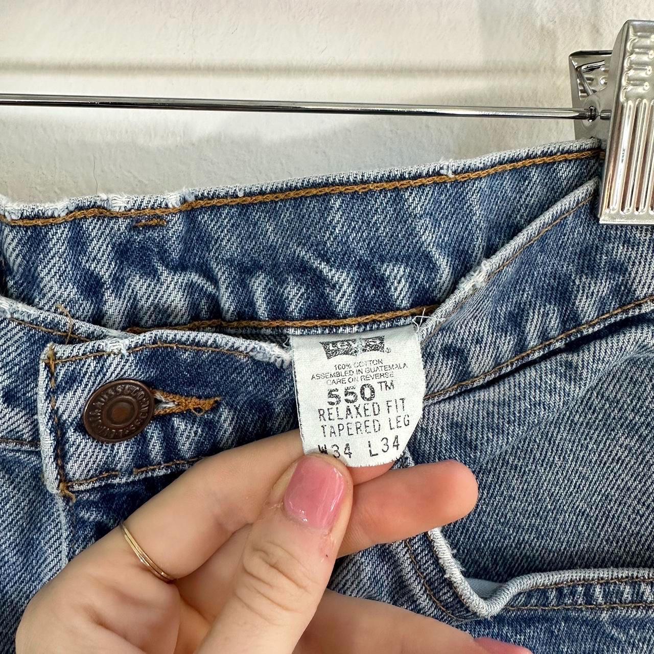 Vintage 90s Levi's 550 Relaxed Fit Tapered Leg Jeans Size 34x34