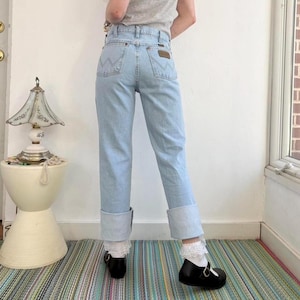 Vintage light wash western jeans by Wrangler W27/28 image 1