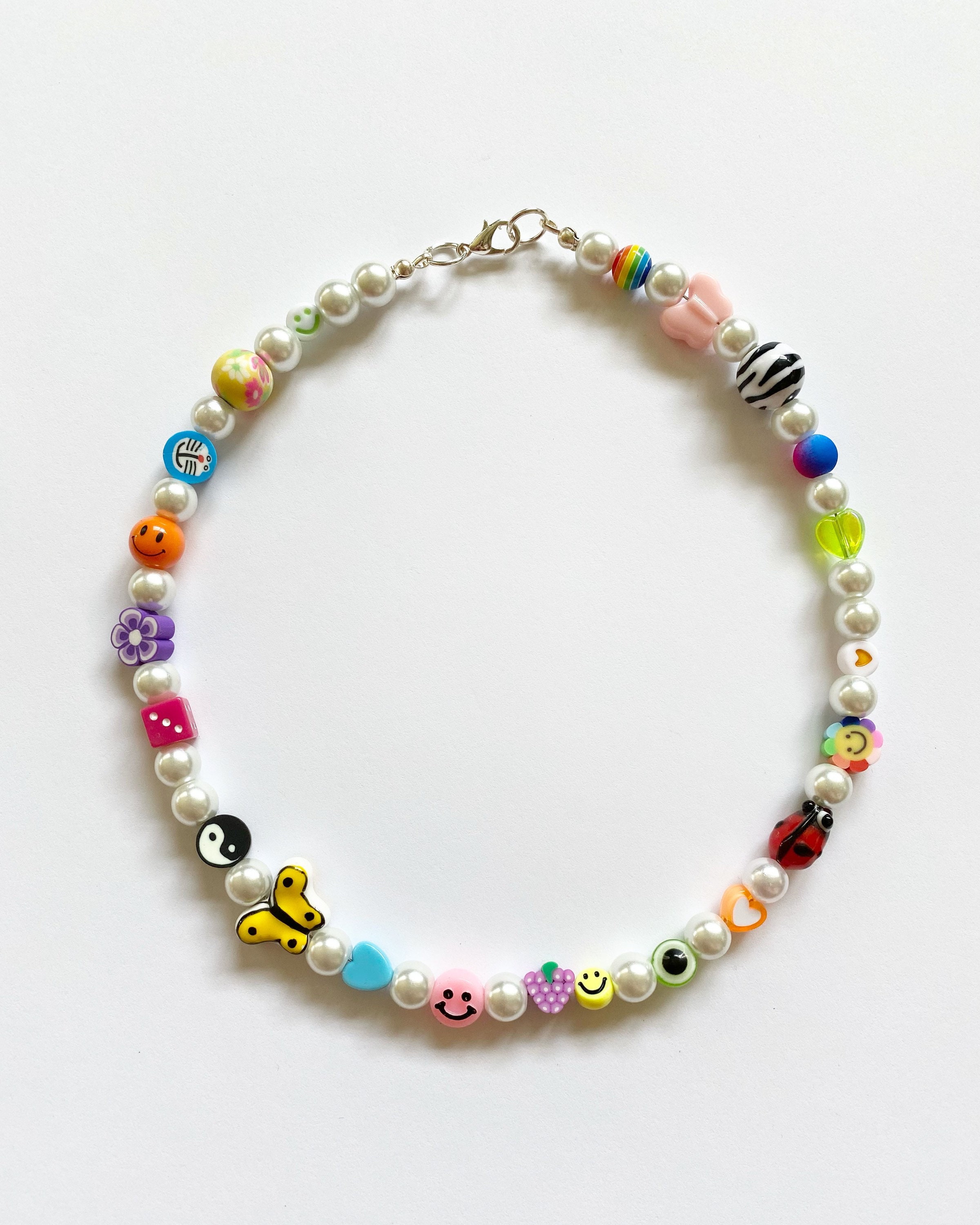 Handmade Colorful Beaded Necklaces Y2K Beaded Necklace Cute - Etsy