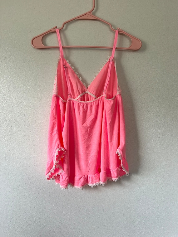 Y2K Victoria's Secret Pink Daisy Coquette Babydoll Tank Top