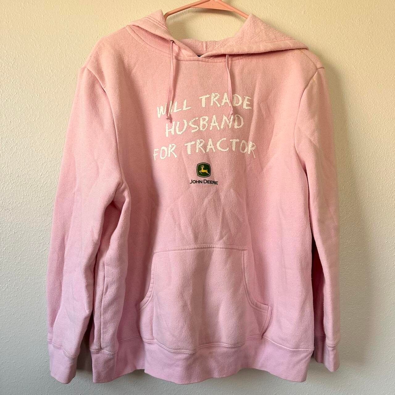 Y2K Pink John Deere Hoodie Size 1X Etsy