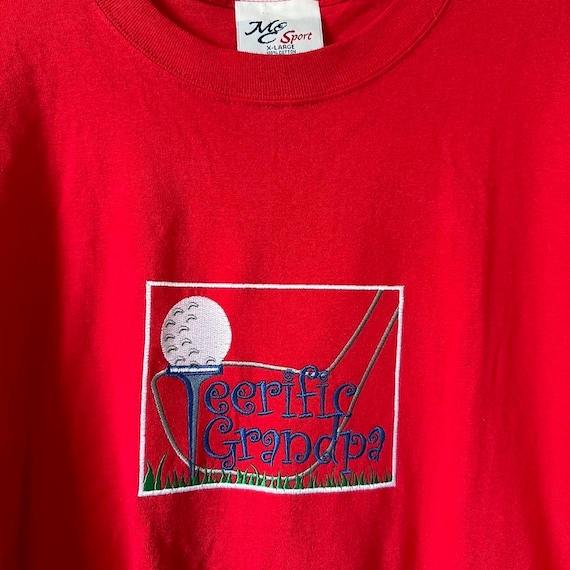 Vintage Embroidered Golf Grandpa T-Shirt Size XLa… - image 4