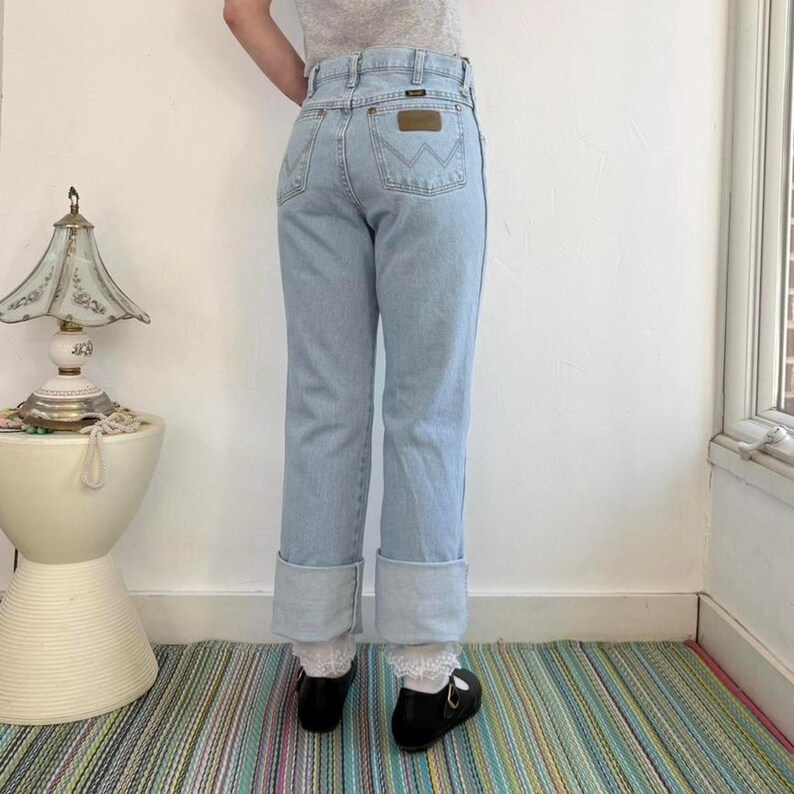 Vintage light wash western jeans by Wrangler W27/28 image 5