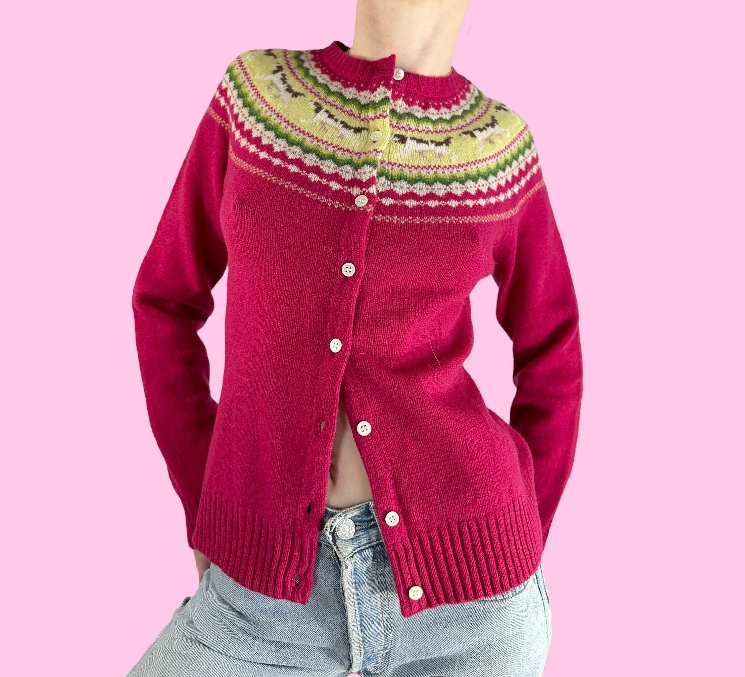 FUDGE Original 2way Knit cardigan アイボリー FUDGEオリジナル2WAYニットカーディガン