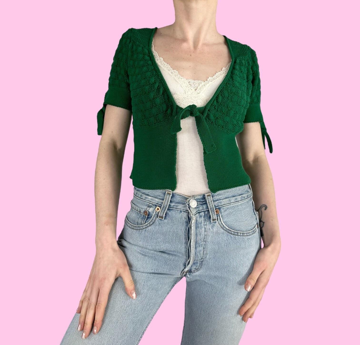 トップス 4Tra 24aw grunge border knit y2k archive grunge border knit y2k トップス