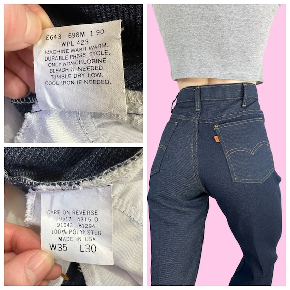 Vintage Levi’s Polyester Denim Trouser Pants W33 - image 4
