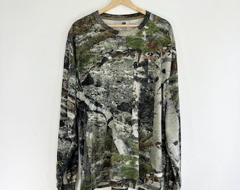 Y2K Mossy Oak Camo Long Sleeve T-shirt size 2XL
