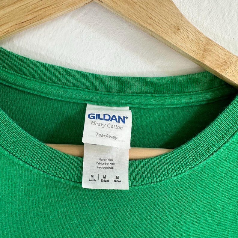 Y2K Green back to the Beginning Apple Cropped Tshirt Size Youth Medium