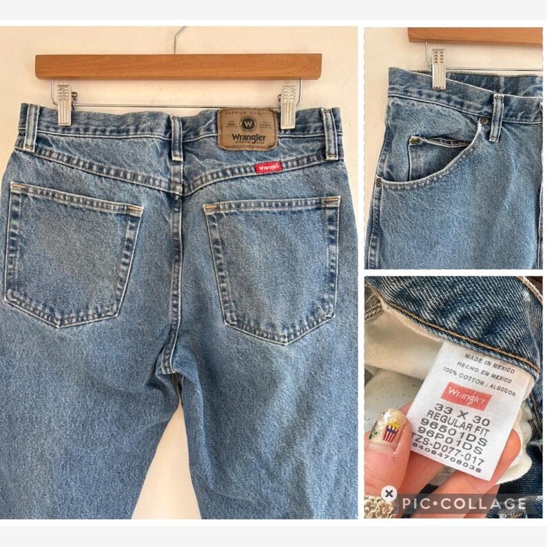 Vintage medium wash loose fit dad jeans by Wrangler W29/30 image 8