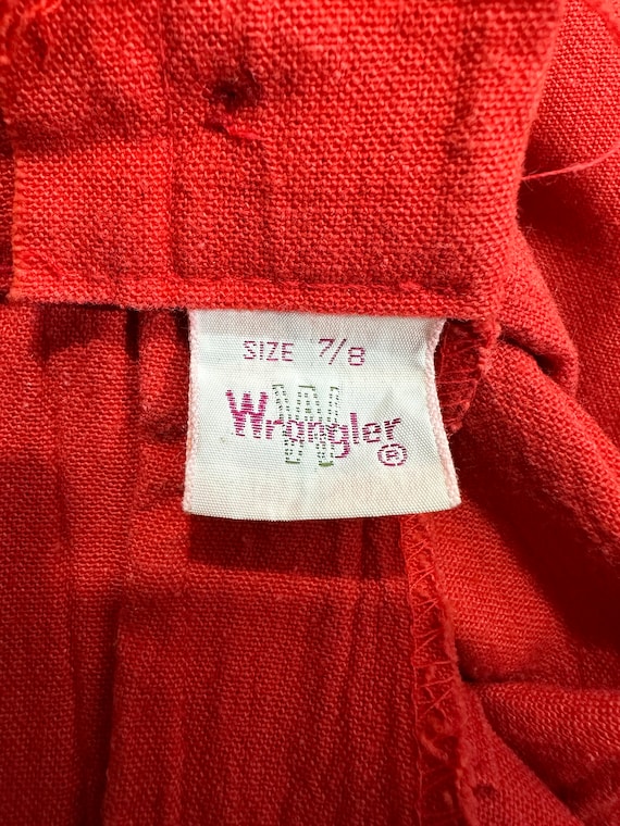 Vintage 70s Wrangler Red Bell Bottom Flare Pants … - image 6