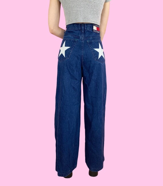 Vintage 90s Y2K Tommy Jeans Mega Wide Baggy Leg S… - image 3