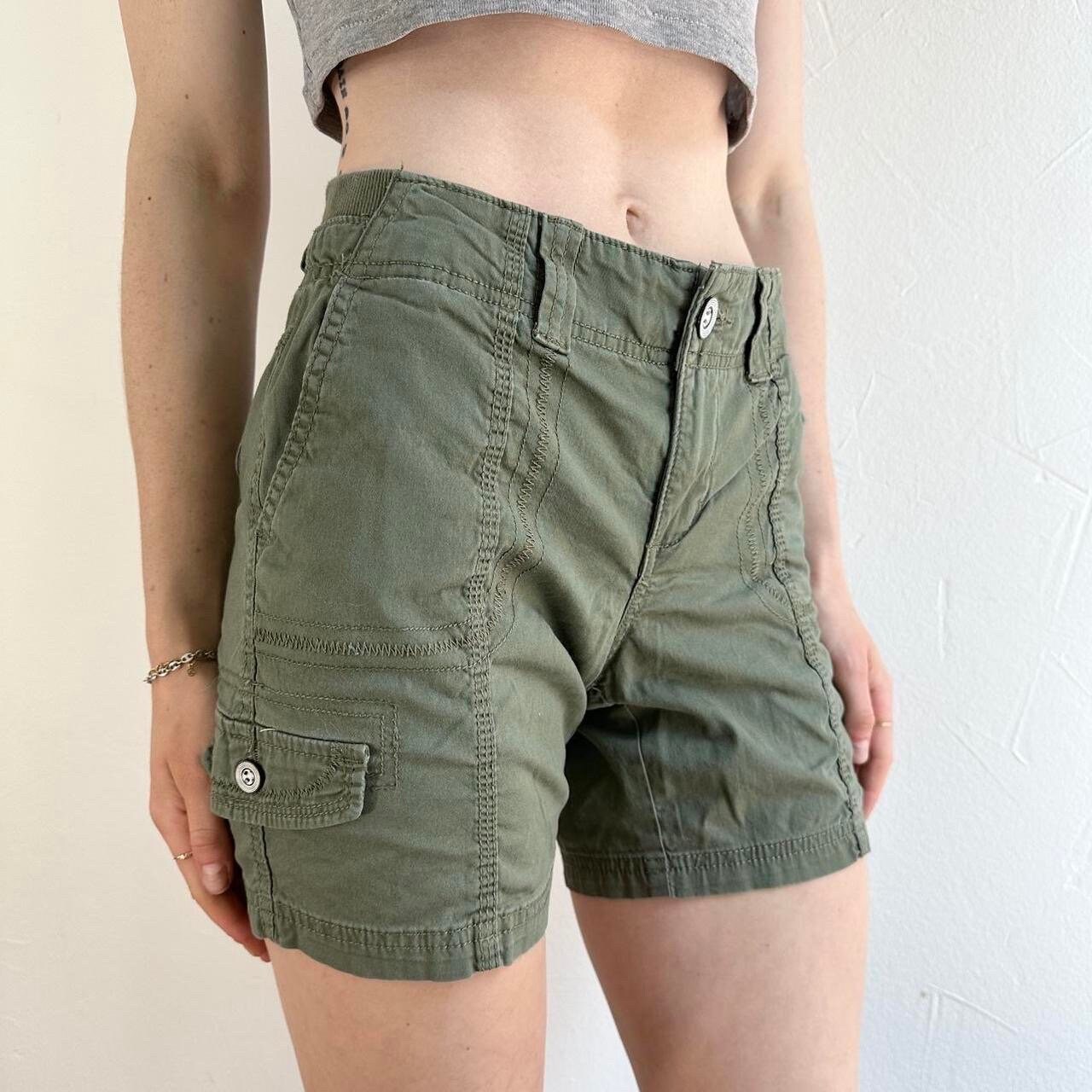 Y2K Green Cargo Low Rise Shorts Size 2P W27 W28 W29 - Etsy