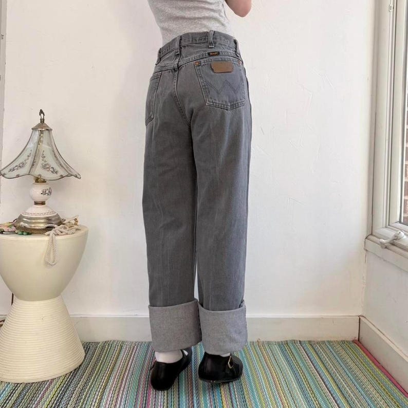 Vintage faded grey wash western jeans by Wrangler W30/31 image 1