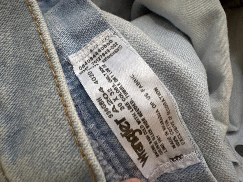 Vintage light wash western jeans by Wrangler W27/28 image 8