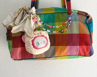 Rainbow Beaded Bag Charm