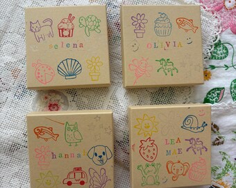 Handmade stamped custom jewelry box for gift, gift packaging upgrade, stamped jewelry box, gift box, jewelry gift box