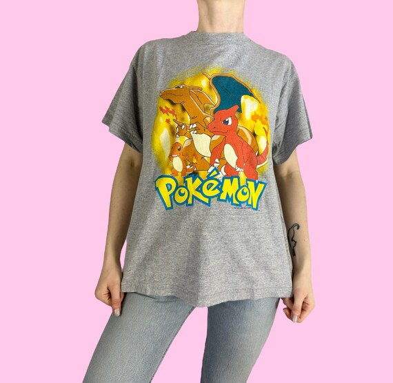 Vintage 90s 1999 Nintendo Pokémon Charizard T-shirt Size