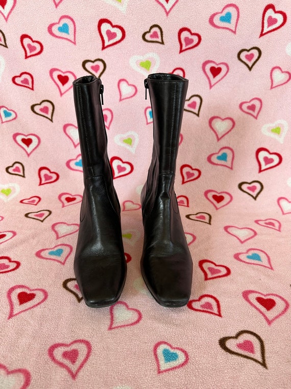 Vintage 90s Antonio Melani Black Heeled Pointed S… - image 2