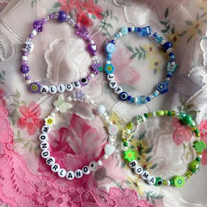 Handmade Colorful Customizable Beaded Bracelets, Seed Bead Bracelets, 90s Inspired Trendy Beaded Bracelet, Personalized Bracelet